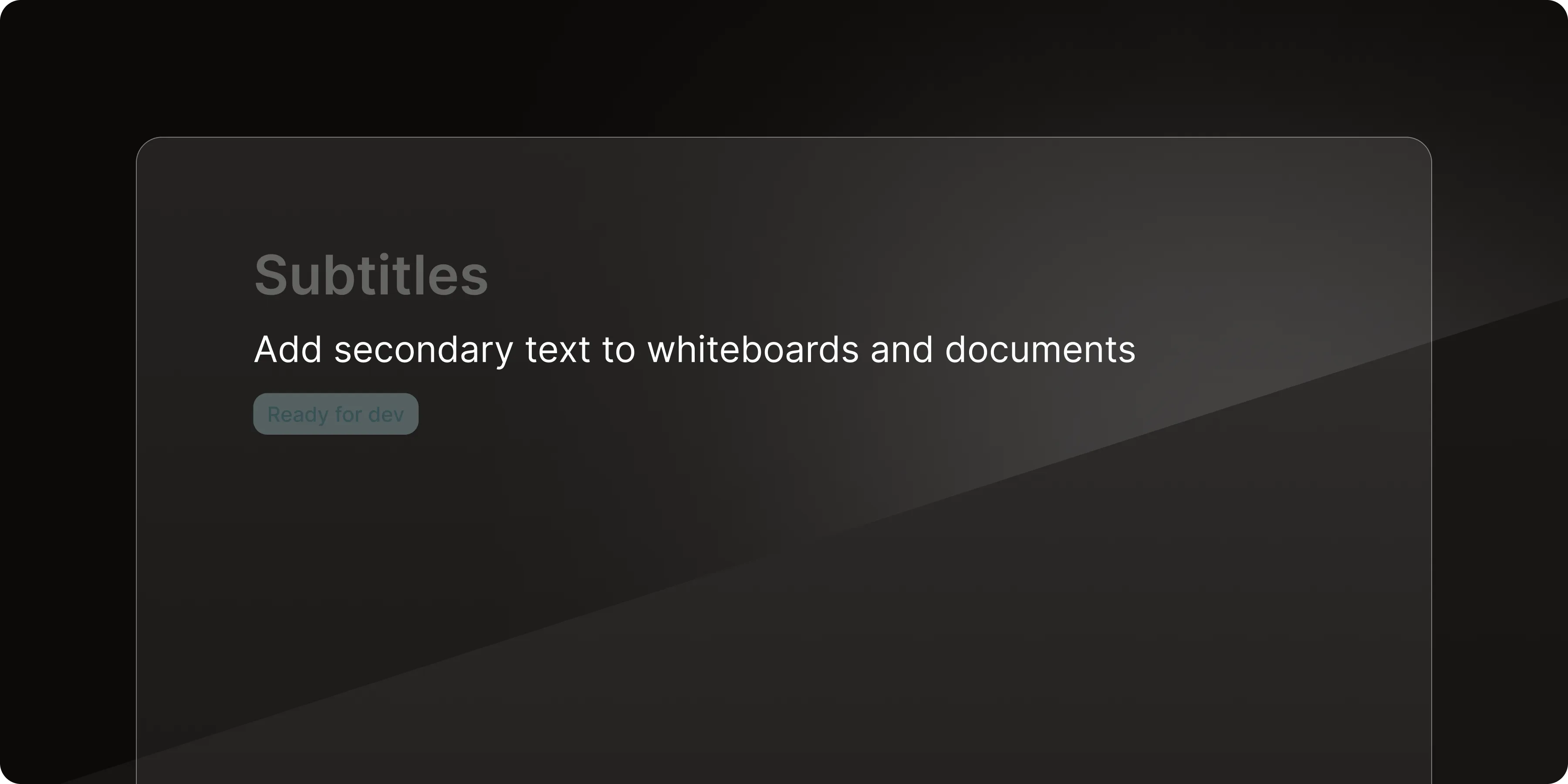 Document subtitles